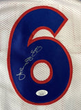 Julius Dr J Erving Philadelphia Signed Alternate White Basketball Jersey JSA