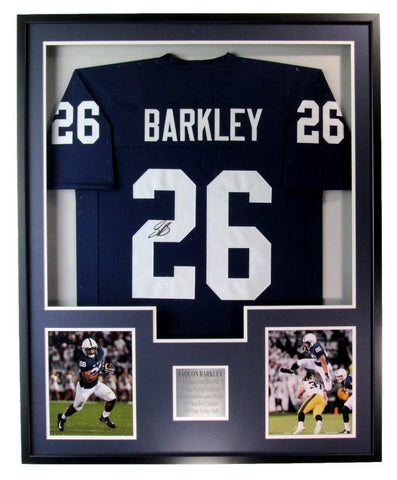 Saquon Barkley Autographed Jersey Penn State Framed JSA 183602