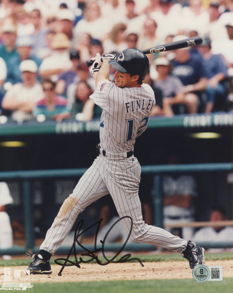 D-Backs Steve Finley Authentic Signed 8x10 Photo Autographed BAS #BV70272