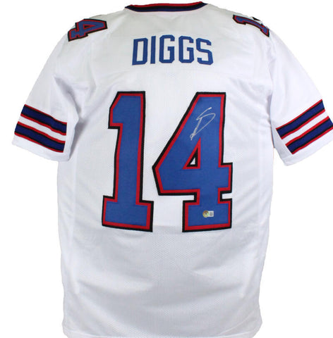 Stefon Diggs Autographed White Pro Style Jersey- Beckett W Hologram