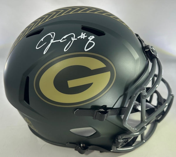 Packers JOSH JACOBS Signed Full Size '25 SALUTE Replica Speed Helmet AUTO - BAS