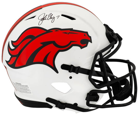 John Elway Signed Broncos LUNAR Riddell Full Size Pro Auth Speed Helmet (SS COA)