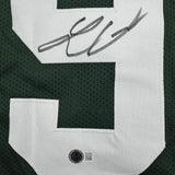 Framed Autographed/Signed Lukas Van Ness 35x39 Green Bay Green Jersey BAS COA