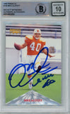 Mike Alstott Signed Tampa Bay Bucs 1996 Pinnacle #158 Beckett Auto 10 40716