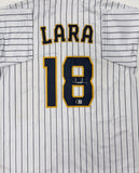 LUIS LARA Signed Custom Replica Pinstripe Brewers Jersey AUTO - BAS