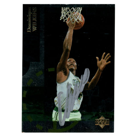 Dominique Wilkins Autographed 1995 Upper Deck #SE97 Trading Card Beckett 54183