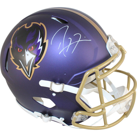 Ray Lewis Autographed Baltimore Ravens Authentic 24 Alt Helmet Beckett 50889