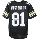 Michael Westbrook Autographed College Style Black Sz XL 64 Yd TD Beckett 50951
