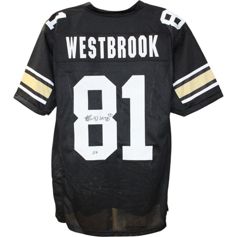 Michael Westbrook Autographed College Style Black Sz XL 64 Yd TD Beckett 50951