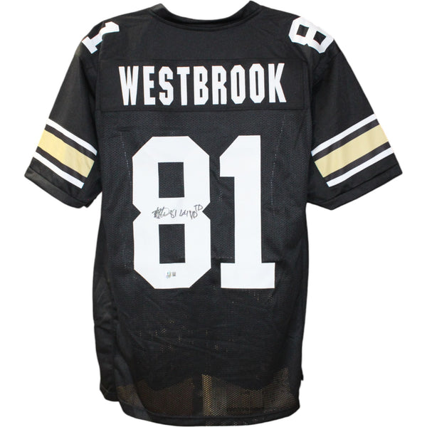 Michael Westbrook Autographed College Style Black Sz XL 64 Yd TD Beckett 50951
