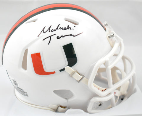 Malachi Toney Autographed Miami Hurricanes Speed Mini Helmet - JSA W