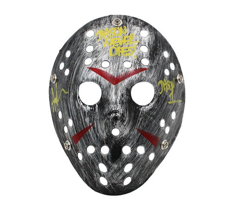 Ari Lehman Signed Friday the 13th Silver Costume Mask - Jason Never Dies