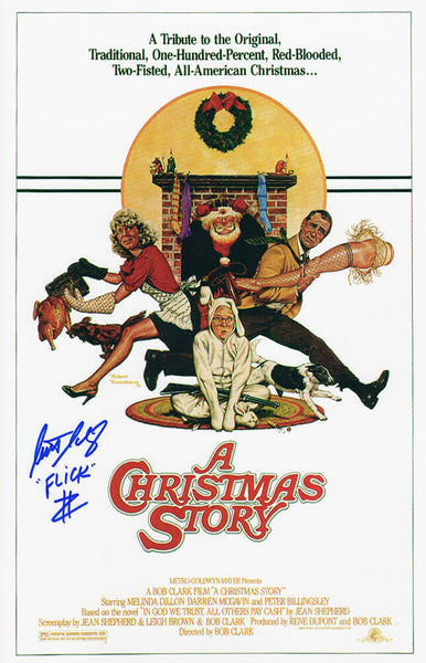 Scotty Schwartz Signed A Christmas Story 11x17 Movie Poster w/Flick (SS COA)