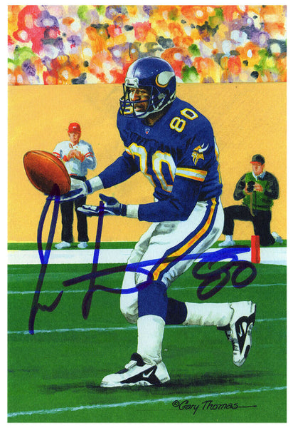 Cris Carter Signed Minnesota Vikings Goal Line Art Card - (SCHWARTZ SPORTS COA)