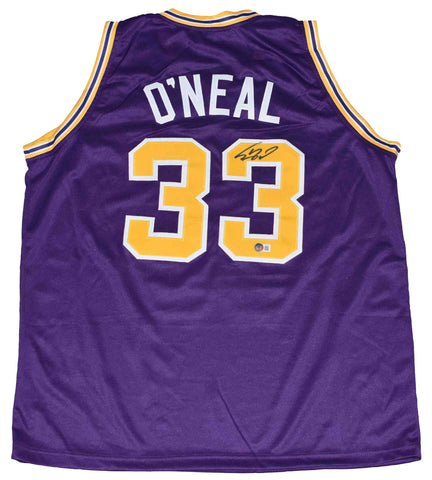SHAQUILLE O'NEAL SIGNED AUTOGRAPHED LSU TIGERS #33 BASKETBALL JERSEY BECKETT