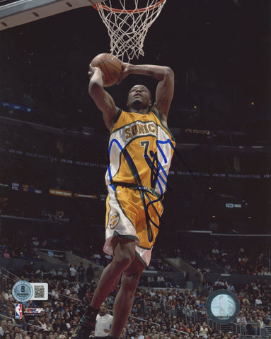 Sonics Rashard Lewis Authentic Signed 8x10 Vertical Photo BAS #BU64129