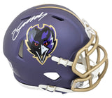 Ravens Zay Flowers Signed 2024 On-Field Alt Speed Mini Helmet W/ Case BAS Wit