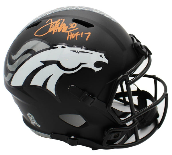 Terrell Davis Signed Denver Broncos Speed Full Size STS5 NFL Helmet with HOF 17