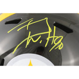TJ Watt Autographed/Signed Pittsburgh Steelers F/S Helmet Beckett Witness 50938