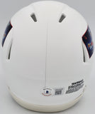 CHEVY CHASE AUTOGRAPHED CHRISTMAS VACATION WHITE MINI HELMET BECKETT QR 243614