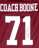 Coach Herman Boone Autographed Maroon College Style Jersey w/Insc- JSA W Auth *1