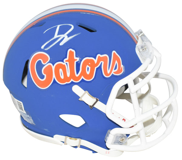 DJ LAGWAY AUTOGRAPHED FLORIDA GATORS BLUE SPEED MINI HELMET BECKETT