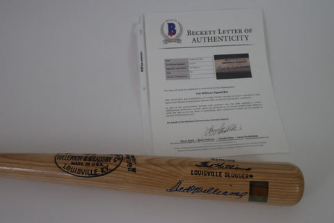 Ted Williams Autographed Louisville Slugger Baseball Bat (BAS and Fanatics COA)