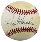 Dodgers Orel Hershiser Authentic Signed Gene Budig OAL Baseball BAS #BW89074
