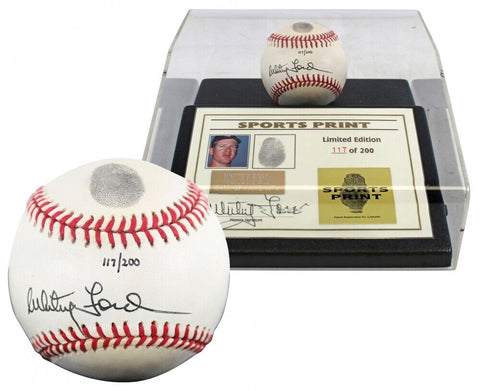 Whitey Ford Signed LE of 200 AL Baseball Display w/Thumbprint (Beckett) Yankees