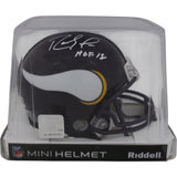 Rand Moss Signed Minnesota Vikings VSR4 Tb 83-01 Mini Helmet HOF Beckett 48904