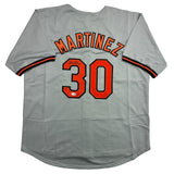 Autographed/Signed Dennis Martinez Baltimore Grey Baseball Jersey JSA COA