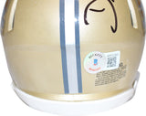 Demarcus Ware Signed Denver Broncos SB 50 Gold Mini Helmet Beckett 40636