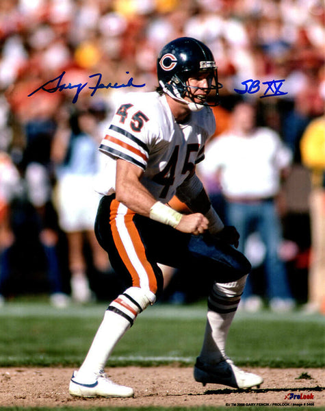 Gary Fencik Signed Chicago Bears White Jersey Action 8x10 Photo w/SB XX - SS COA