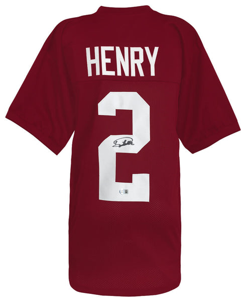 Derrick Henry Signed Maroon Custom College Football Jersey - (Beckett COA)