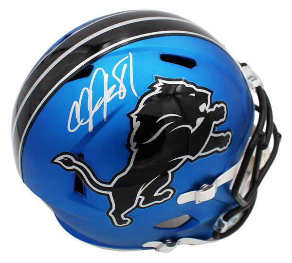 Calvin Johnson Signed Detroit Lions Speed Full Size Alternate 2024 NFL Helmet