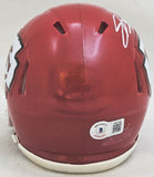 SKYY MOORE AUTOGRAPHED CHIEFS RED SPEED MINI HELMET BECKETT WITNESS 220533