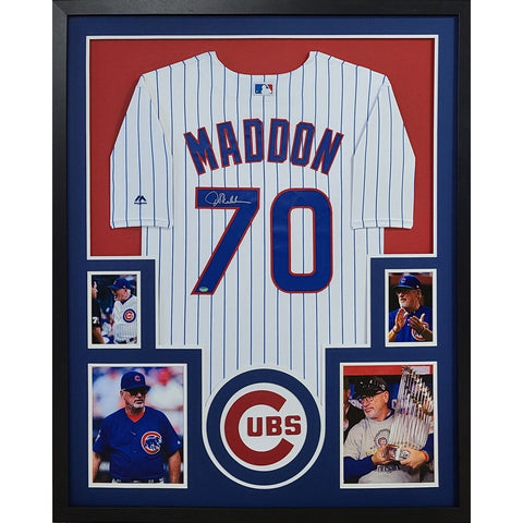 Joe Maddon Autographed Signed Framed Chicago Cubs Jersey SCHWARTZ