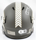 Mike Alstott Signed Buccaneers Salute Speed Mini Helmet- Beckett W Holo *White