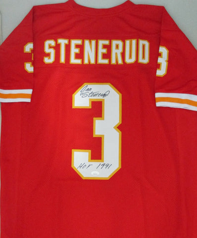 Chiefs JAN STENERUD Signed Custom Replica Red Jersey AUTO w/ HOF 91 - JSA