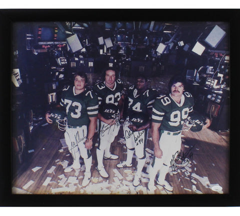 Multi-Signed New York Jets Framed 16x20 NFL Photo - Joe Klecko, Mark Gastineau