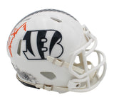 Boomer Esiason Signed Cincinnati Bengals Speed Salute to Service 3 Mini Helmet