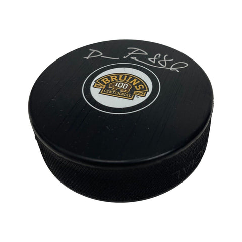 David Pastrnak Signed Autographed Centennial Season Hockey Puck Player Holo