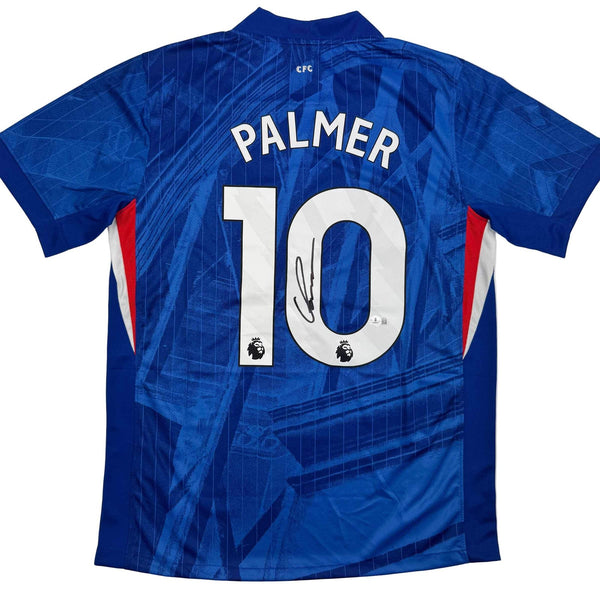 Autographed/Signed Cole Palmer Chelsea FC Blue Soccer Jersey Beckett BAS COA