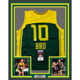 Framed Autographed/Signed Sue Bird 33x42 Seattle Green Basketball Jersey JSA COA