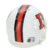 Troy Franklin Autographed Denver Broncos White 2023 Mini Helmet Beckett