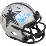 Dak Prescott Autographed Dallas Cowboys Mini Helmet Rave Beckett Witness 50881