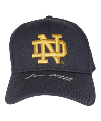 Lou Holtz Autographed/Signed Notre Dame Fighting Irish Hat Beckett 41183