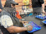 Ricky Williams Signed Multi-Color Rolling Tray with "420" Inscription