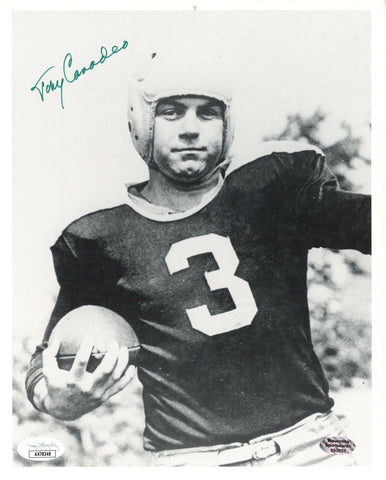 Tony Canadeo HOF Autographed 8x10 B/W Photo Green Bay Packers JSA 180878