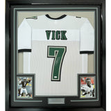 FRAMED Signed MICHAEL VICK 35x39 Philadelphia White Jersey PSA COA